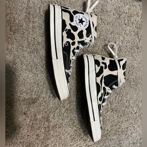 Customized cow print 70’s converse